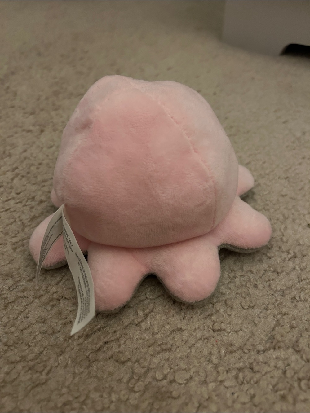 Reversible Pink and GreyEmoji Octopus Plush - Picture 3 of 8